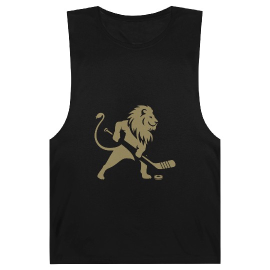 Lion Hockey Silhouette Barnard Tanks