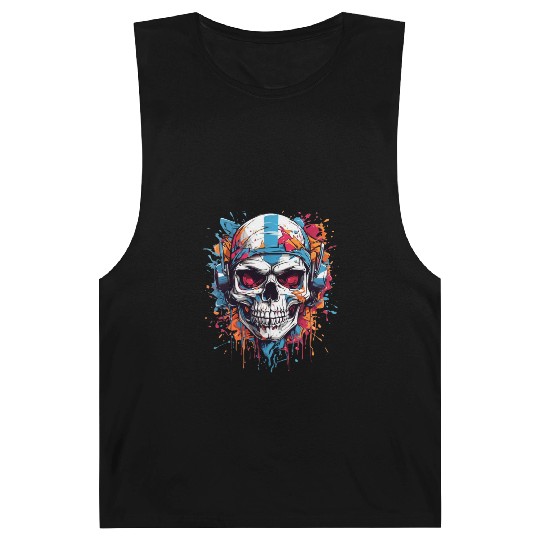 Skull Givin' Raspberry Dk Barnard Tanks