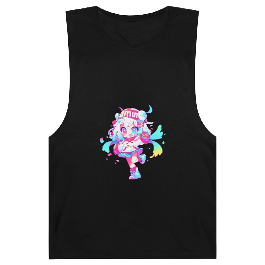 Cute Cartoon Girl Barnard Tanks