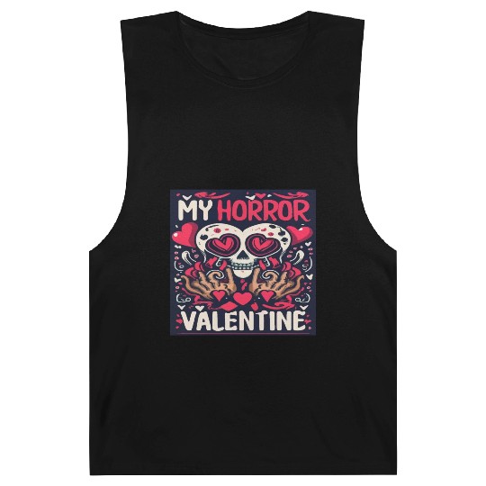 My Horror Valentine Skull Heart Barnard Tanks