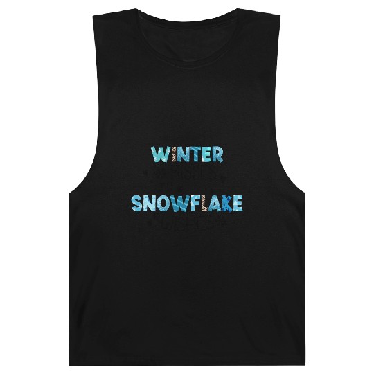 Winter kisses and snowflake wishes sublimation Barnard Tanks