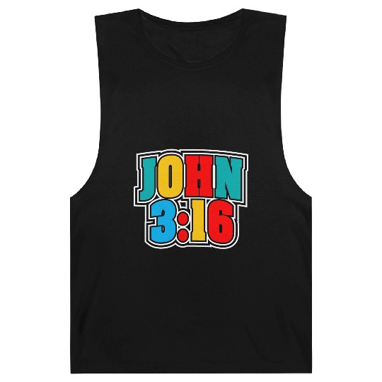 John 3:16 Love Jesus Bible Text Christian Barnard Tanks