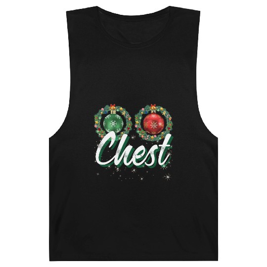 Chest Nuts Christmas Couple Funny Matching Barnard Tanks