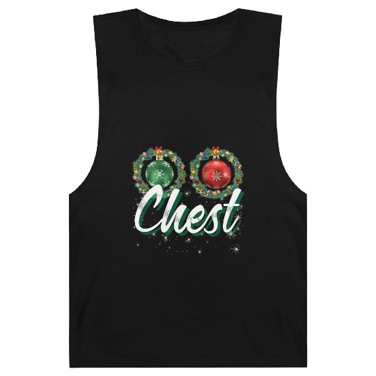 Chest Nuts Christmas Couple Funny Matching Barnard Tanks