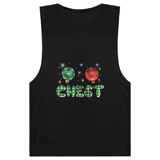 Chest Nuts Christmas Couple Funny Matching Barnard Tanks
