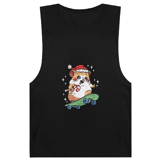 CUTE HAMSTER RIDING SKATEBOARD Barnard Tanks