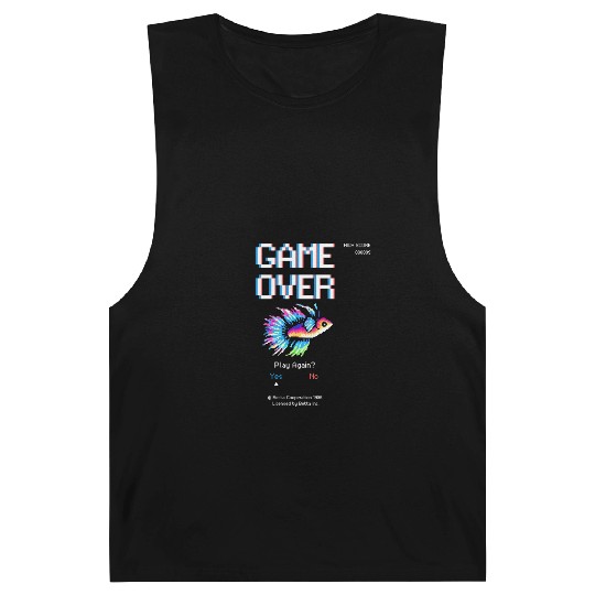 8 bit Arcade Retro Game Over Betta Fish Barnard Tanks