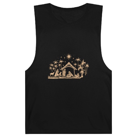 Nativity Scene with Mary Joseph Baby Jesus Barnard Tanks