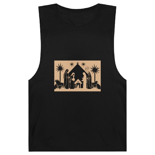 Nativity Scene with Mary Joseph Baby Jesus Barnard Tanks