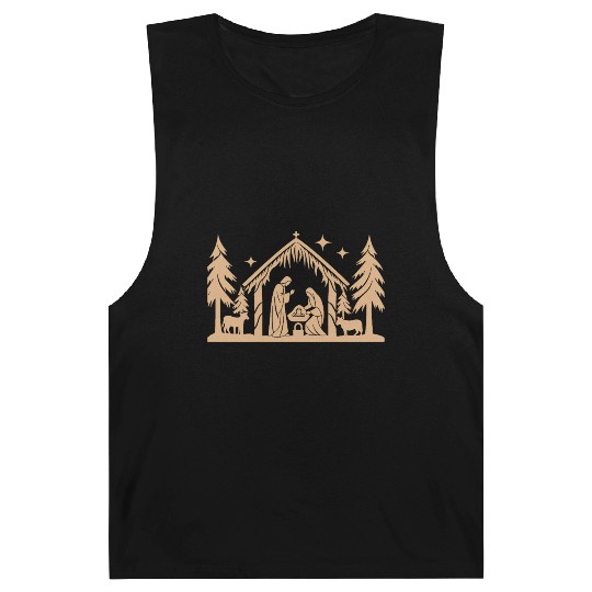 Nativity Scene with Mary Joseph Baby Jesus Barnard Tanks