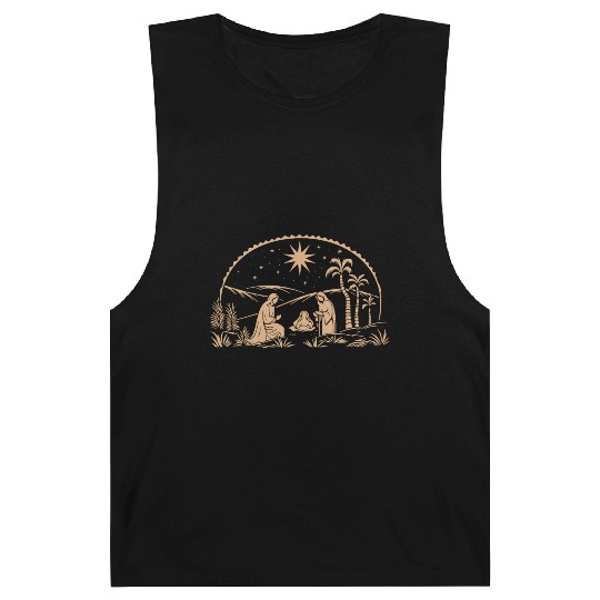 Nativity Scene with Mary Joseph Baby Jesus Barnard Tanks