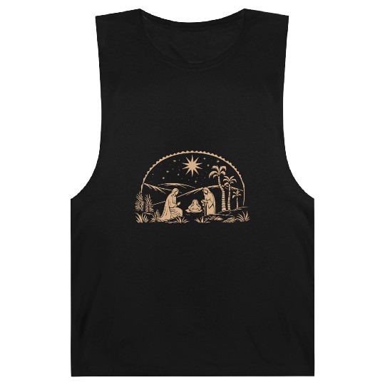Nativity Scene with Mary Joseph Baby Jesus Barnard Tanks
