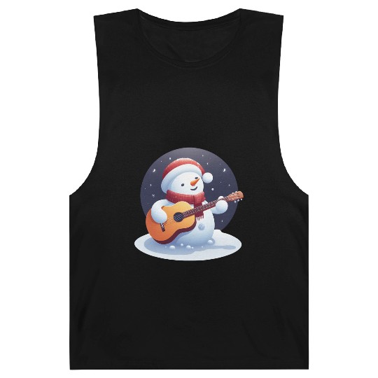 Snowman guitar in moonlight Barnard Tanks