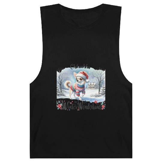 Chihuahua In a Winter Wonderland Barnard Tanks
