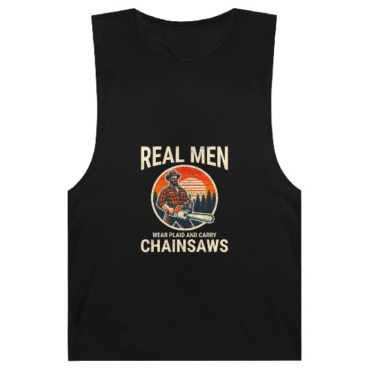 Lumberjack Woodworker Woodcutter Chainsaw Arborist Barnard Tanks