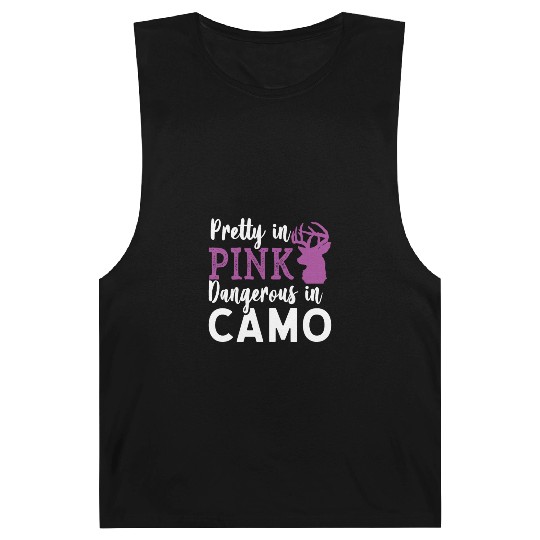 Pretty in Pink Dangerous in Camo Hunter Girl Barnard Tanks