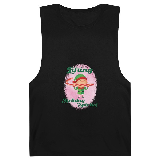 Elf Gym Lifting Barnard Tanks - Christmas