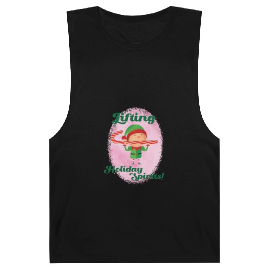 Elf Gym Lifting Barnard Tanks - Christmas