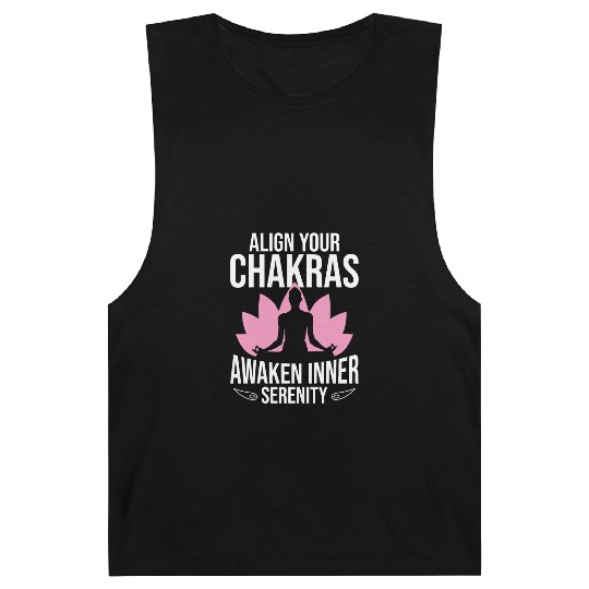 Align Your Chakras, Awaken Inner Serenity Yoga Med Barnard Tanks