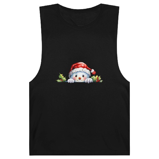 Christmas Cheerful Snowman Barnard Tanks
