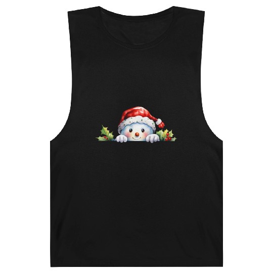 Christmas Cheerful Snowman Barnard Tanks