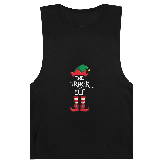 Track Elf Matching Family Christmas Running Barnard Tanks