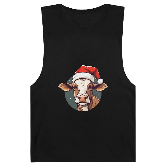 Cow Christmas Barnard Tanks