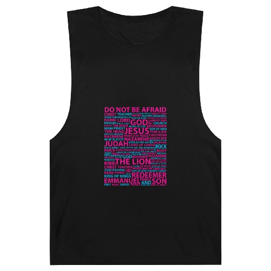 Jesus: Heavenly Names Patchwork Barnard Tanks