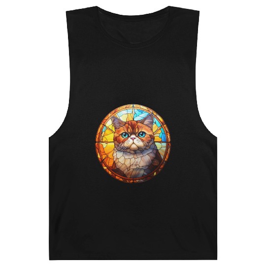 Exotic Shorthair cat in stained glass Barnard Tanks