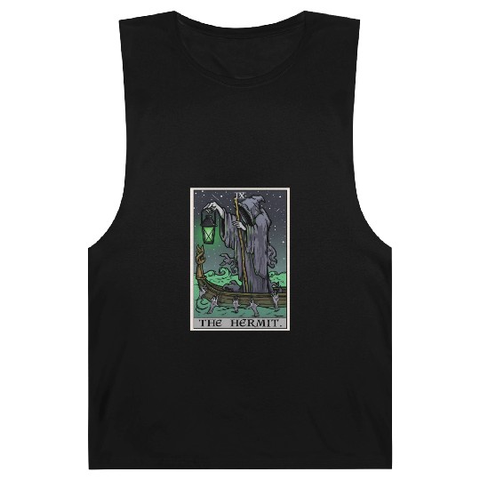 The Hermit Tarot Card Gothic Halloween Grim Reaper Barnard Tanks