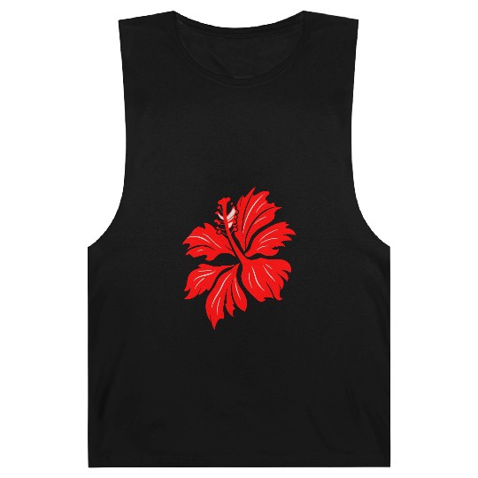 Hibiscus Flower Vector Two Colors Barnard Tanks