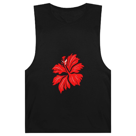 Hibiscus Flower Vector Two Colors Barnard Tanks