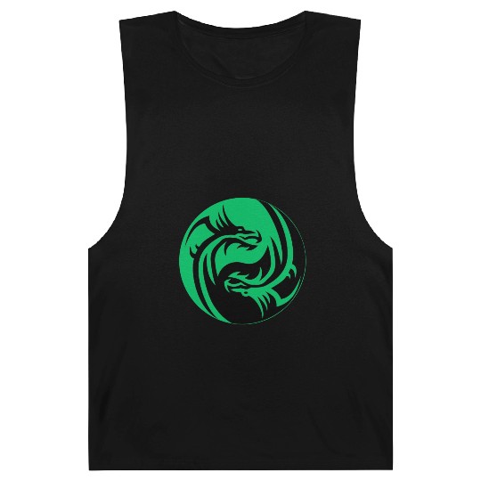 tow Dragonball in circle green and black Barnard Tanks