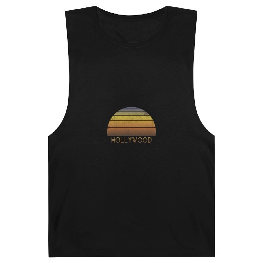 Retro Hollywood California Sunset Vacation Barnard Tanks