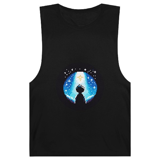Digital Night Sky - 8-Bit Childhood Dreams Barnard Tanks