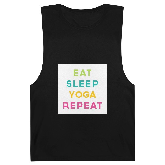 Eat Sleep Yoga Repeat Meditation Exercise Quote Barnard Tanks