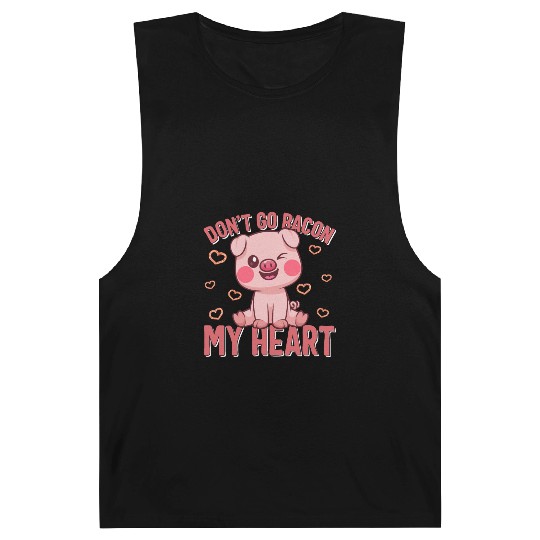 Valentines Day Barnard Tanks, Don't Go Go Bacon My Heart