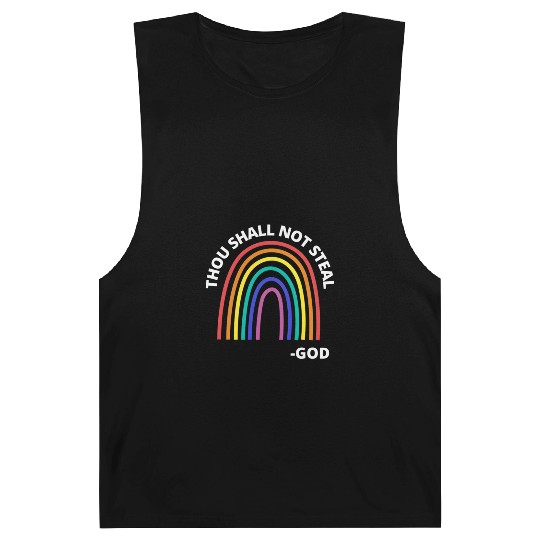 Thou Shall Not Steal Rainbow God Christian Barnard Tanks
