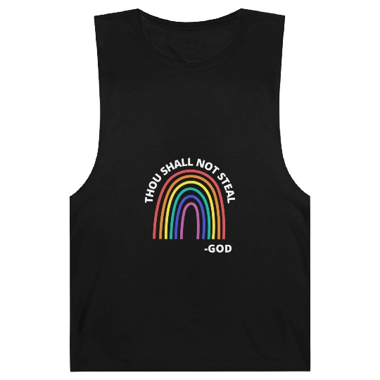 Thou Shall Not Steal Rainbow God Christian Barnard Tanks