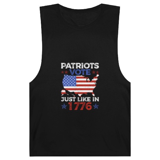 Patriots Vote Just Like 1776 American Flag Voter Barnard Tanks