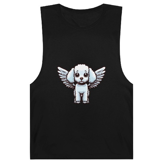 Poodle Angel - Elegant Dog with Wings Barnard Tanks