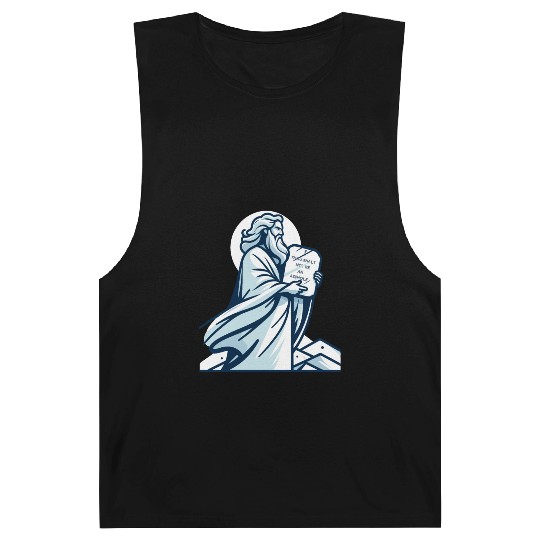 Thou shalt not be an asshole funny Moses design Barnard Tanks