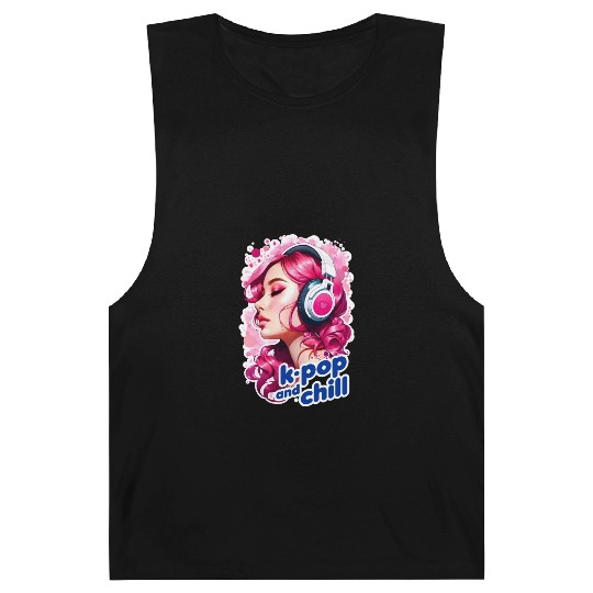K-POP AND CHILL, anime kawaii clothes Barnard Tanks