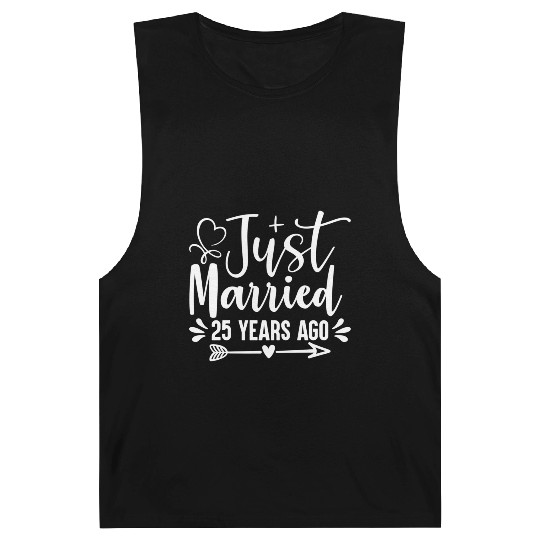 Just Married 25 Years Ago 25Th Wedding Anniversary Barnard Tanks