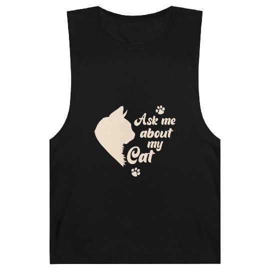 Ask Me About My Cat Lover Mom Gift Barnard Tanks