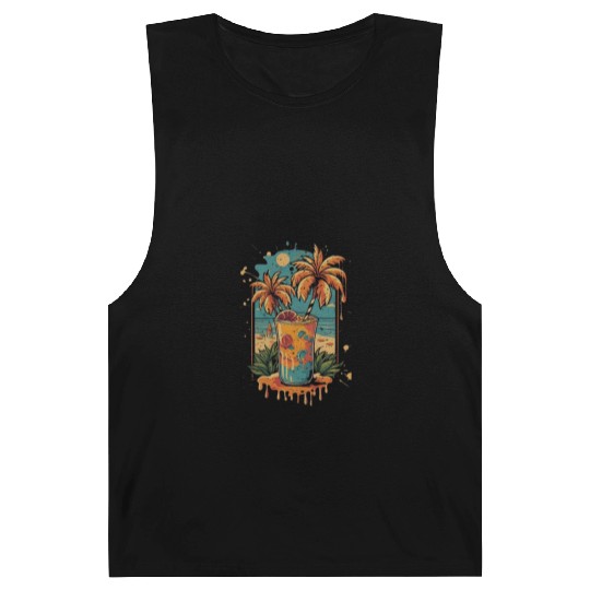 Tropical Bliss: Beach Cocktail Vibes Barnard Tanks
