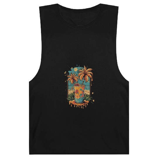 Tropical Bliss: Beach Cocktail Vibes Barnard Tanks