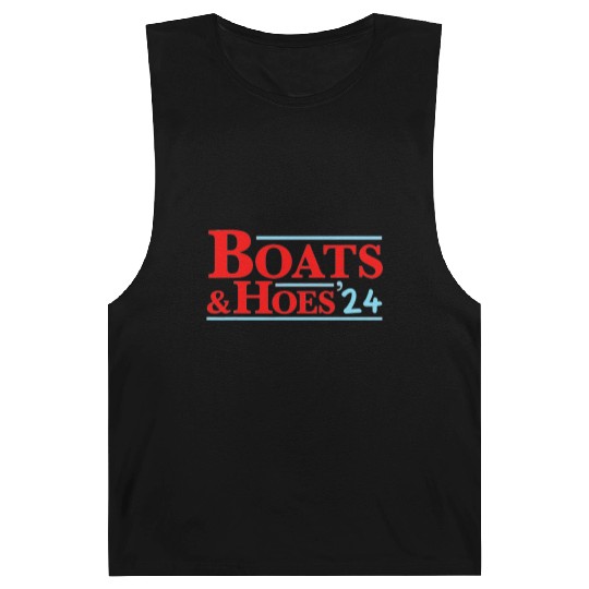 Boats & Hoes 24 Vintage Logo For Your Step Brother Barnard Tanks