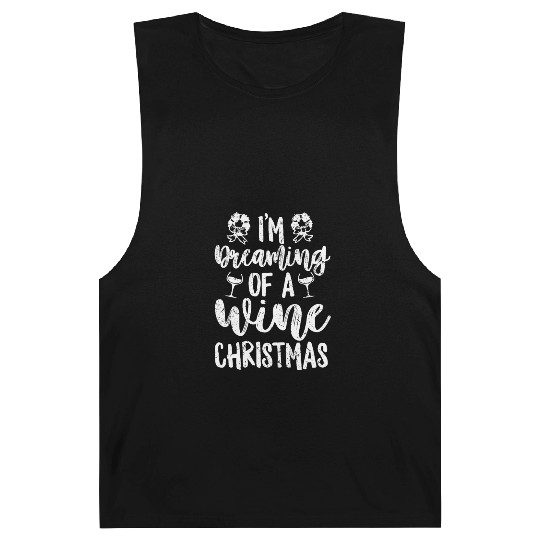 I'm Dreaming of a Wine Christmas Vintage Meme Barnard Tanks