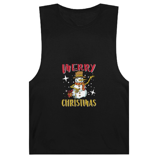 Snowman Merry Christmas Christmas Season Barnard Tanks